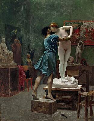 Jean Leon Gerome Painting - Pygmalion Et Galate, Esquisse  Lhuile by Jean-Leon Gerome