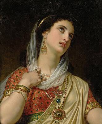 Queen Esther in Regal Attire Painting