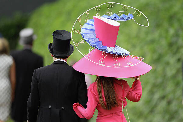Wall Art featuring the photograph Racegoers Attend Ladies Day At Royal by Dan Kitwood