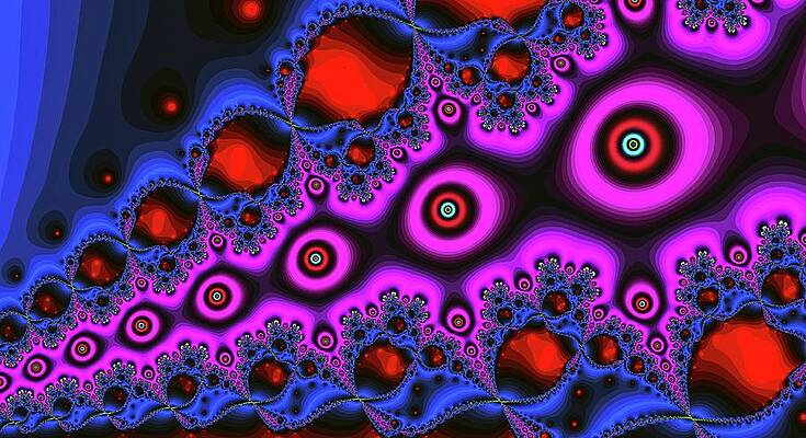 Geometric Wall Art featuring the digital art Rack Em Up Abstract Purple by Don Northup