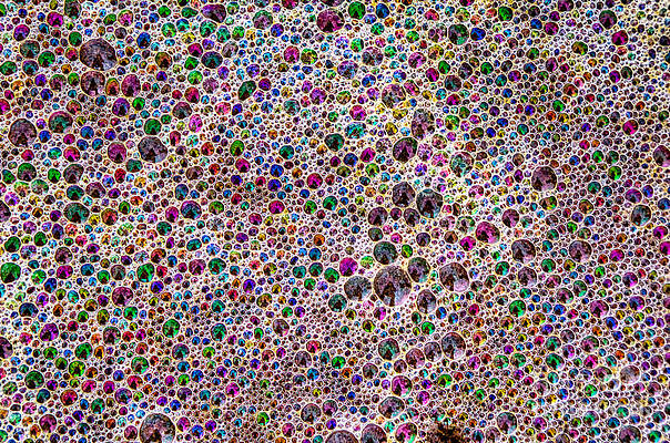 Oregon Photograph - Rainbow Sea Foam Bubbles by Bruce Block