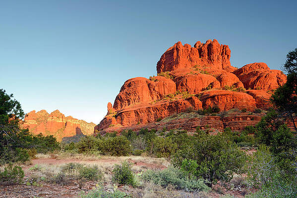 Paradise Wall Art featuring the digital art Red Rock by Francesco Carovillano