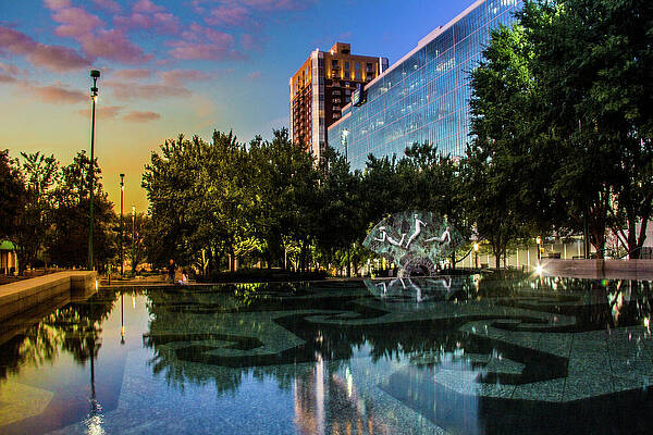 Reflection Wall Art featuring the photograph Reflection At Olympic Centennial Park by Kenny Thomas