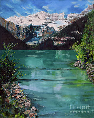 Painting - Reflections At Lake Louise by Jan Dappen