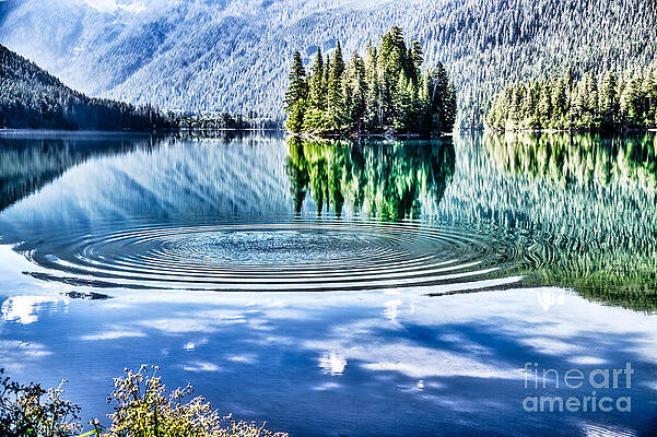 Mountain Photograph - Ripples In The Lake by Bruce Block