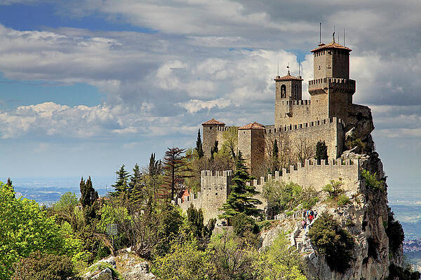 Impressive Wall Art featuring the digital art Rocca Guaita, Borgo Maggiore, Italy by Davide Erbetta