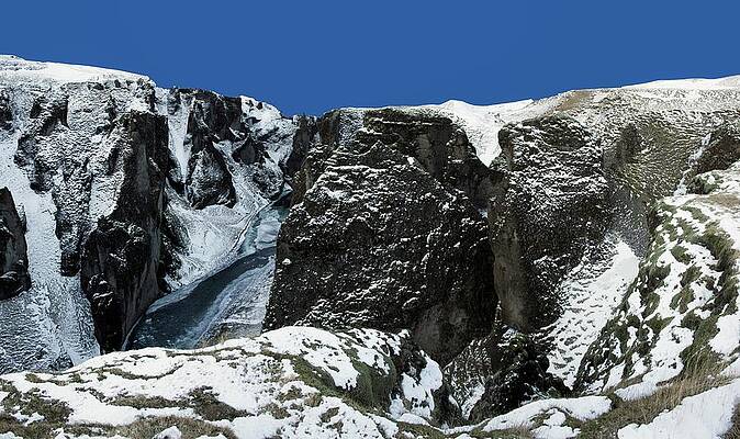 Iceland Wall Art featuring the photograph Rock And Snow by Robert Grac