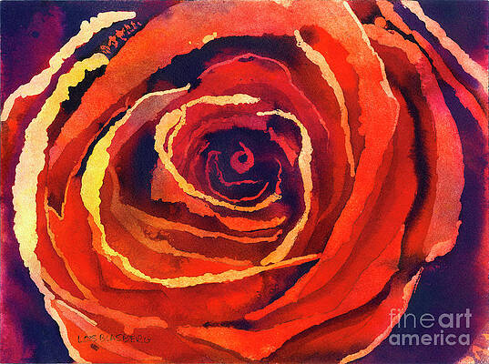 Wall Art featuring the painting Bold Rose by Lois Blasberg
