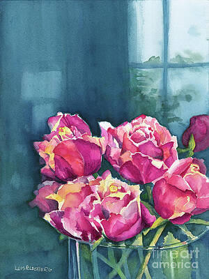 Easter Wall Art featuring the painting Rose And Window by Lois Blasberg