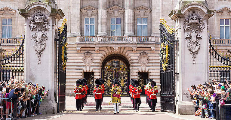 British Wall Art featuring the digital art Royal Guard by Mark Thomas