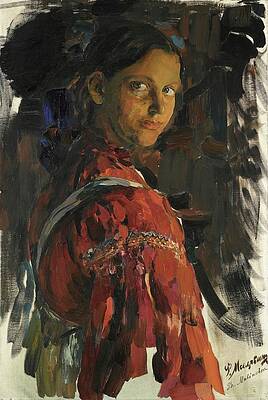 Gaze Painting - Russian Beauty by Filipp Malyavin