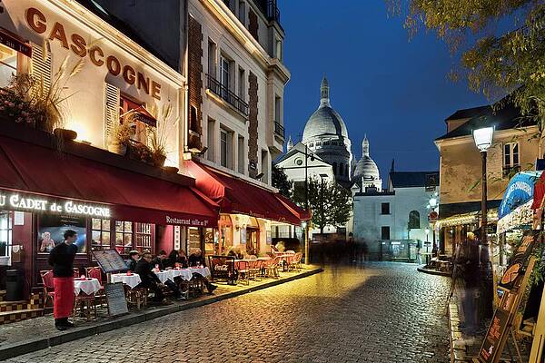 Horizontal Wall Art featuring the digital art Sacre Coeur & Montmartre In Paris by Massimo Ripani