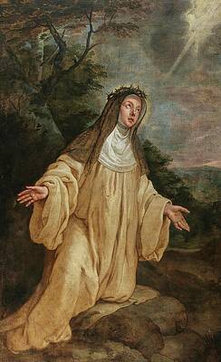 Saint Catherine in Prayer Wall Art