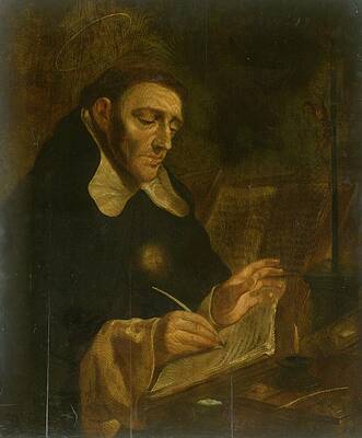 Religion Wall Art featuring the painting Saint Thomas Aquinas by Unknown