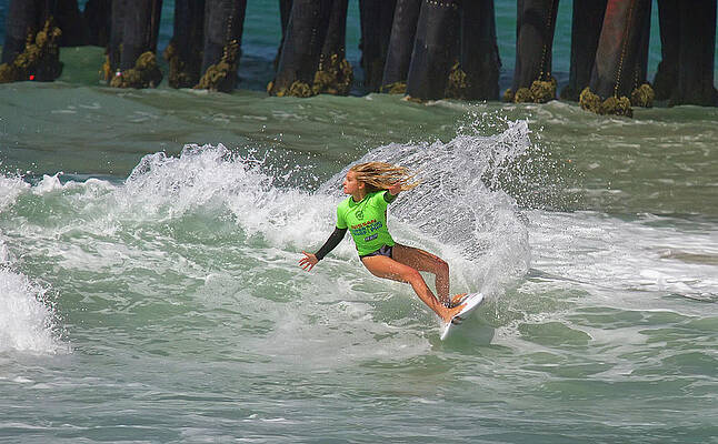 Wall Art featuring the photograph Samantha Sibley Surfer by Waterdancer