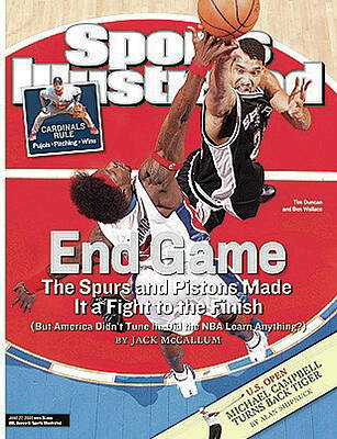 San Antonio Photograph - San Antonio Spurs Tim Duncan, 2005 Nba Finals Sports Illustrated Cover by Sports Illustrated