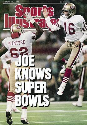 Joe Montana Celebrates Super Bowl Victory Wall Art