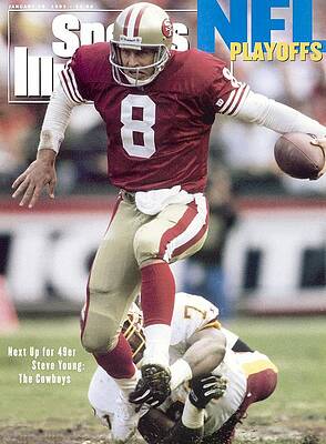 Steve Young Wall Art featuring the photograph San Francisco 49ers Qb Steve Young, 1993 Nfc Divisional Sports Illustrated Cover by Sports Illustrated