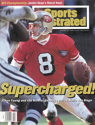 Steve Young on Sports Illustrated Cover Wall Art