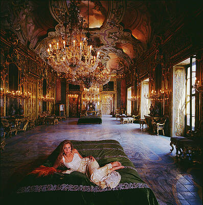 Elegant Woman in Opulent Room Wall Art