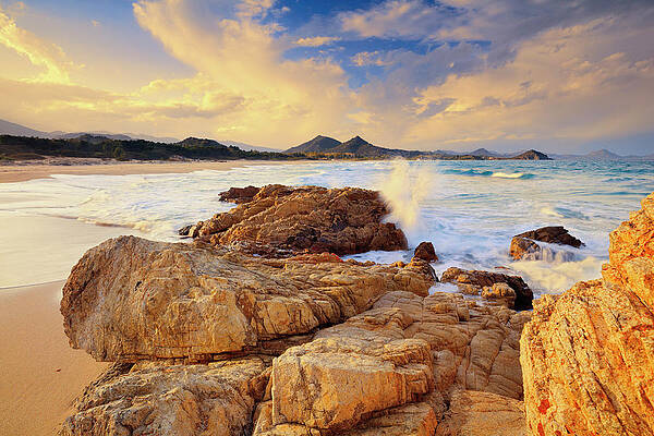 Beautiful Wall Art featuring the digital art Sardinia, Cala Sinzias, Italy by Riccardo Spila