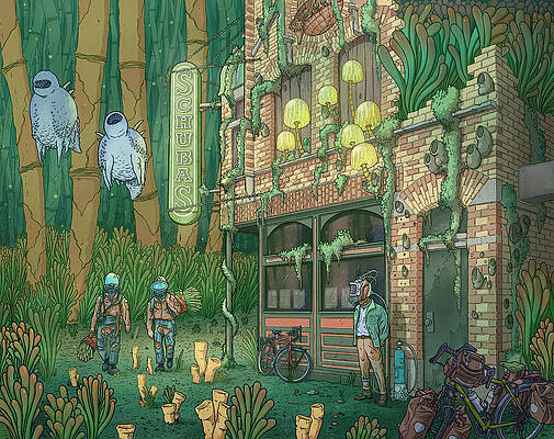 Whimsical Forest Adventure Digital Art