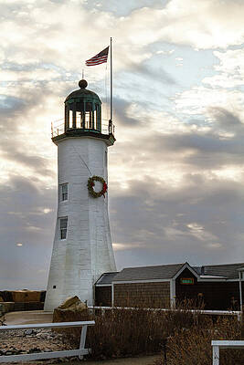 Massachusetts Wall Art featuring the photograph Scituate Light Morning by Steven David Roberts