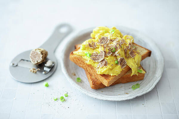 Scrambled Eggs On Toast With White Truffle Vegetarian Print