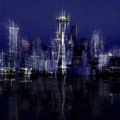 Abstract Digital Art - Seattle by David Manlove