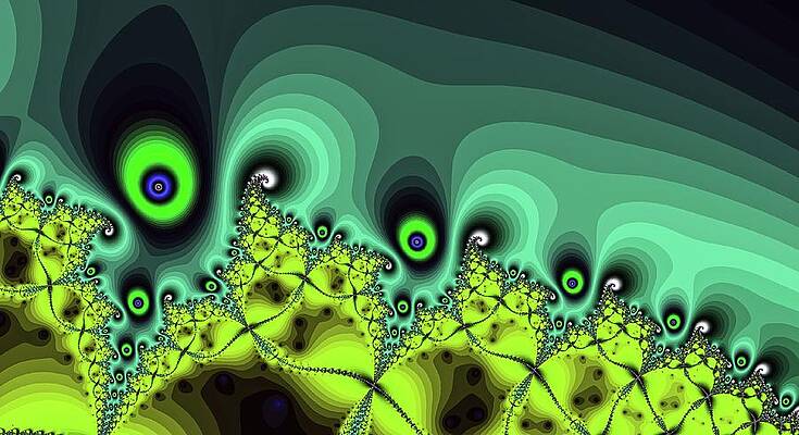 Vibrant Wall Art featuring the digital art Seeing Down Green by Don Northup