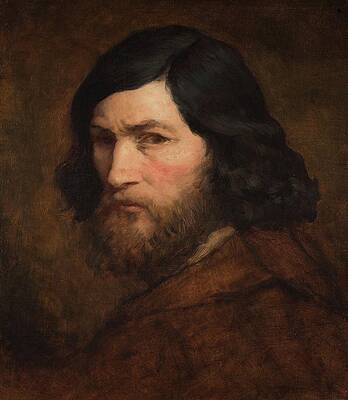 Jean Francois Millet Painting - Selbstbildnis by Jean-francois Millet