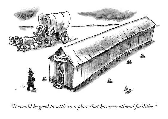 Pioneers and Bowling Alley Drawing