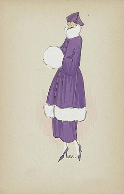 chinese dress ladies Purple Dress Fashion Illustration Art Print  Maria Ahrens