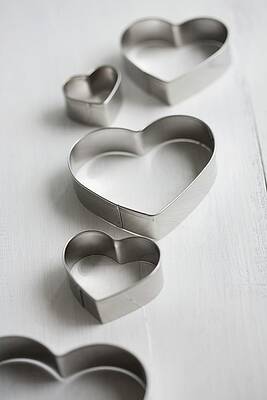 Several Heart-shaped Cutters Print