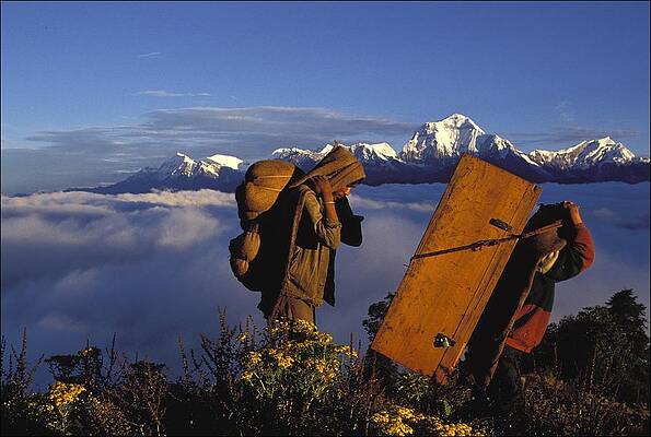 Wall Art featuring the photograph Sherpas In Nepal On September 21th by Alain Buu