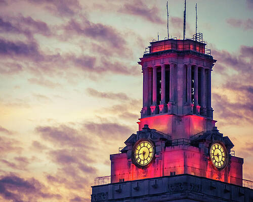 Clock Tower at Sunset Wall Art