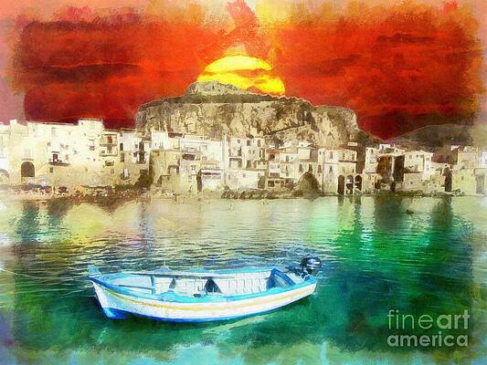 Painting - Sicily Sunset by Stefano Senise