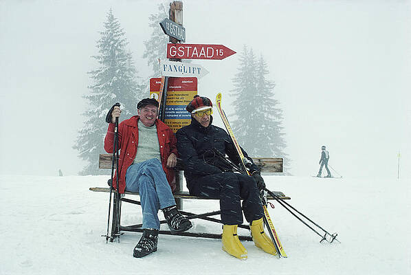 Skiers Relaxing at Gstaad Wall Art