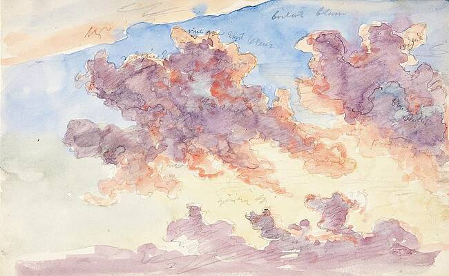 Martinus Rorbye Painting - Skystudie. En Solnedgangshimmel by Martinus Rorbye