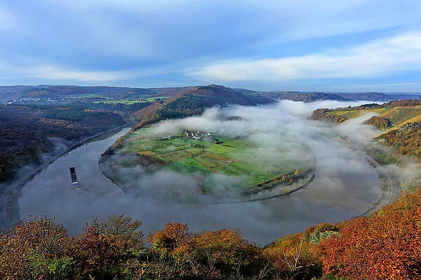 Small Digital Art - Small Loop Of Saar River At The by Hans-peter Merten