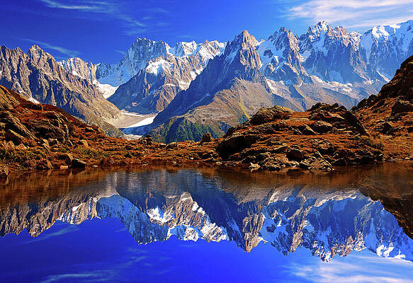 Small Digital Art - Small Mountain Lake, France by Gunter Grafenhain