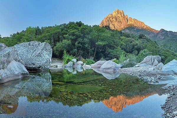 Small Digital Art - Small Stream At The Gorges De Spelunca by Christian Back