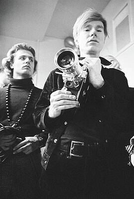 Warhol Holding a Camera Wall Art