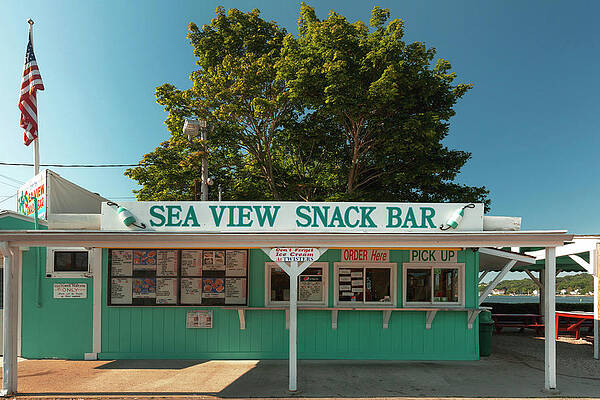Facade Wall Art featuring the digital art Snack Bar In Mystic Connecticut by Claudia Uripos