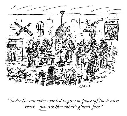 Medieval Themed Restaurant Cartoon Drawing