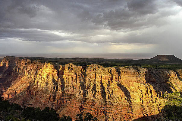 Colorado Photograph - South Rim Monsoon Sunset by Douglas Wielfaert