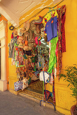 Wall Art featuring the digital art Souvenirs, Cartagena, Colombia by Claudia Uripos