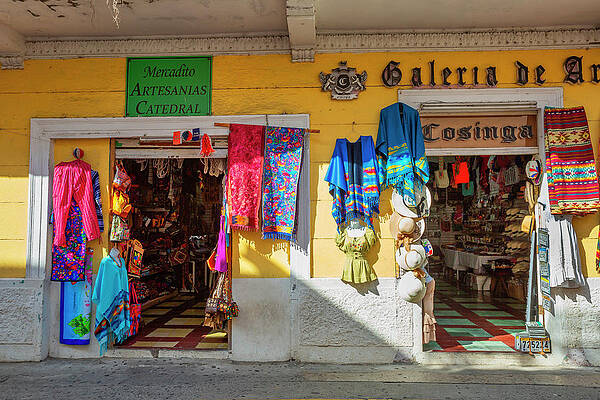 Wall Art featuring the digital art Souvenirs, Panama City, Panama by Lumiere