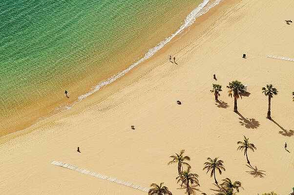 Wall Art featuring the digital art Spain, Canary Islands, Tenerife, Atlantic Ocean, San Andres, Las Teresitas Beach, Actually It Is An Artificial Beach, Built In A Nice Bay With Sand Brought Over From The Sahara by Arcangelo Piai