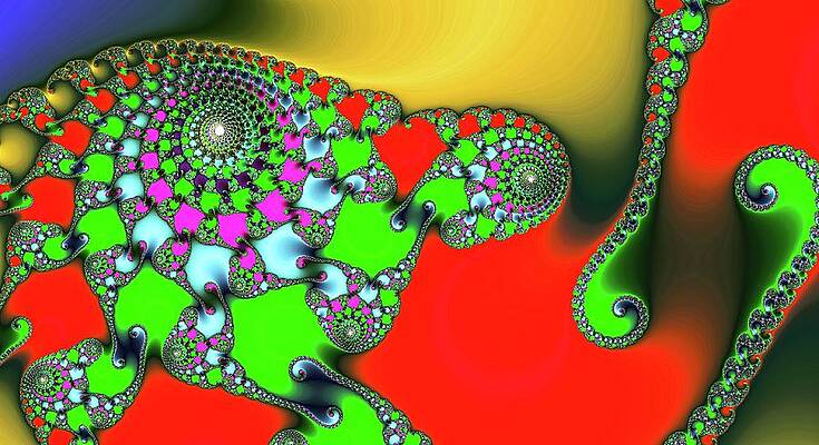 Geometric Wall Art featuring the digital art Spiral Splendor Red by Don Northup